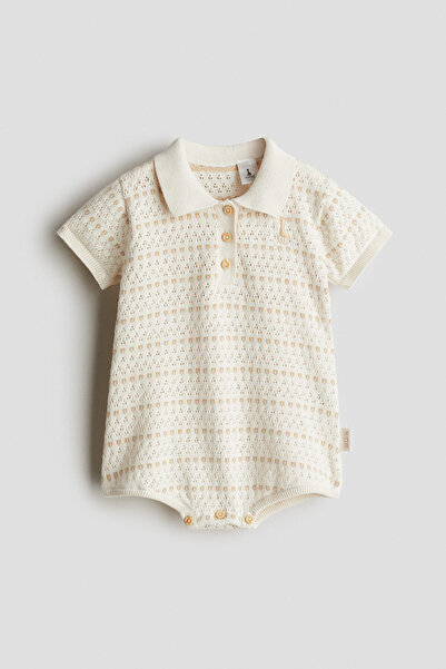 H&M Delik Desenli Triko Tulum