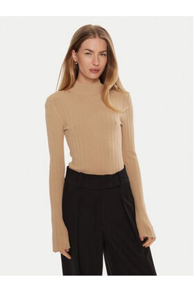 IVY OAK Pulover cu guler înalt pentru femei IO113143 bej