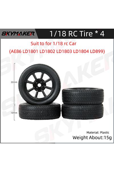 Choice LD0017 LDRC 1/18 RC Car Tire for 1:18 AE86 A86 LD1801 LD1802 LD1803 LD1804 A01 A02 RC Hard Drift Roa