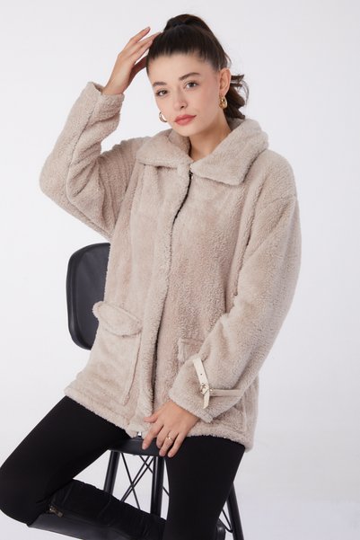 TOFİSA Peluş Ceket Vizon - 13323