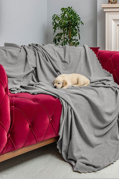 Latuda Concept Anti-Slip Seat Cover Reversible Microfiber Chenille 175X215 cm Lead – Cat Dog and Child Friendly