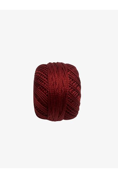 Yiğit Kumaş Embroidery Thread (Etamine Thread) Anchor No:8 Burgundy Color 20