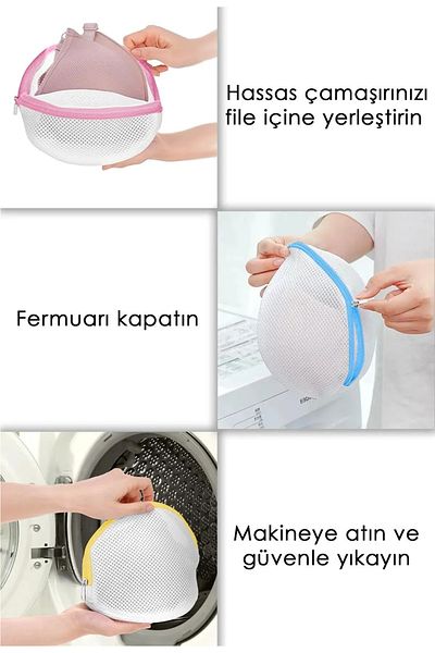 garaccu Durable Long Lasting Zippered Underwear Washing Net - Bra Washing Net
