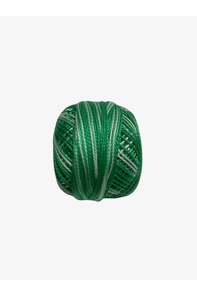 Yiğit Kumaş Embroidery Thread (Etamine Thread) Anchor No:8 Marbled Green Color 1213