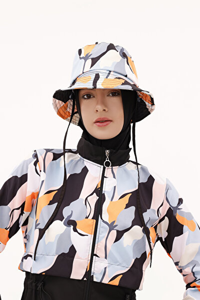 Remsa Mayo Patterned Bucket Hat Rş-113 Pera Flower Black