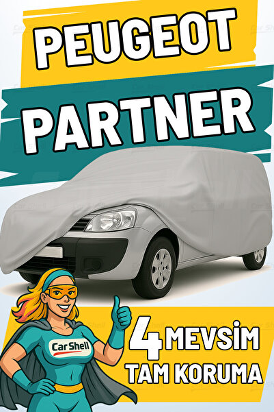 Car Shell Peugeot Partner Uyumlu Araba Brandası Su ve Güneş Geçirmez Çizilmez...