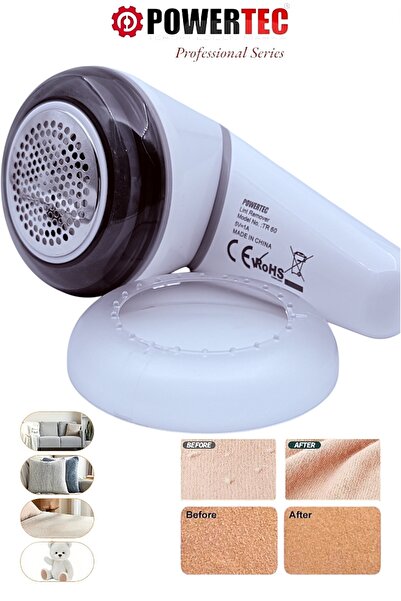 POWERTEC TR-60 Şarjlı Tiftik, Kazak, Tüy, Giysi Yünü Temizleme Makinesi (7000 RPM)