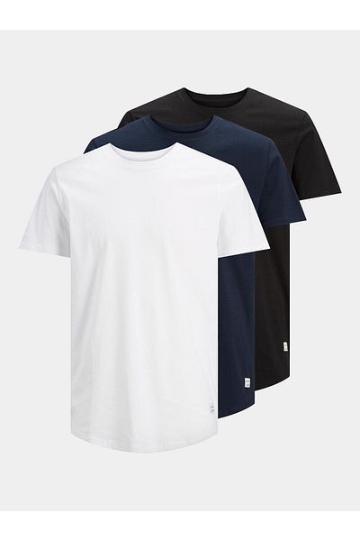 Jack & Jones jack jones Mens Set of 3 T-shirts 12191765 White