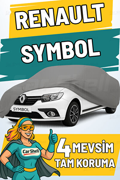Car Shell Renault Symbol Uyumlu Araba Brandası Su ve Güneş Geçirmez Çizilmez Miflonlu Örtü Oto Örtü
