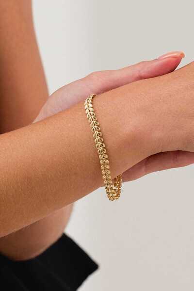 FERMAS KUYUMCULUK 14 Ayar Pars Altın Zincir Bileklik 6mm