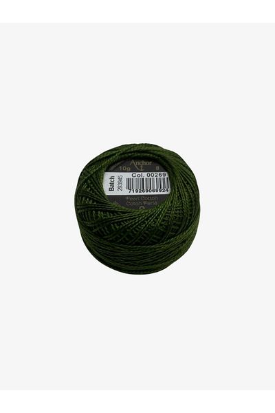 Yiğit Kumaş Embroidery Thread (Etamine Thread) Anchor No:8 Green Color 269