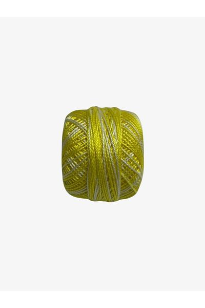 Yiğit Kumaş Embroidery Thread (Etamine Thread) Anchor No:8 Marbled Yellow Color 1217