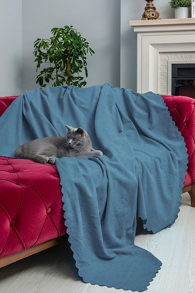 Latuda Concept Anti-Slip Seat Cover Reversible Microfiber Chenille 175X215 cm Petrol – Cat Dog and Child Friendly
