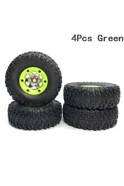 Choice 4Pcs Green Original Wltoys 12428 12423 Rubber RC Car Wheels Tires for 124018 124019 144001 1/12 FY03