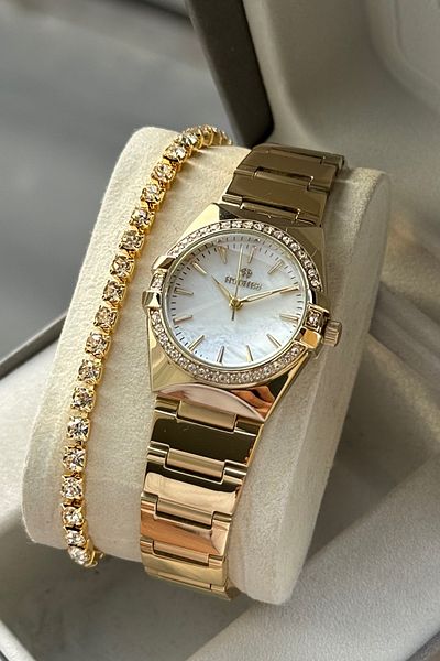 Homies Women's Wristwatch and Bracelet Gift Box Waterproof 2 Years Warranty