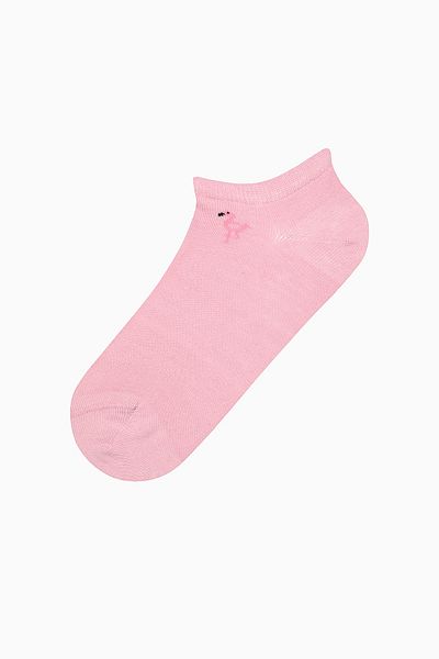 Penti 3 Pairs Cotton Mini Flamingo Patterned Toe Seamless Booties Socks