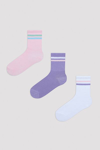 Penti Бели чорапи от 3 части за момиче Soft Line