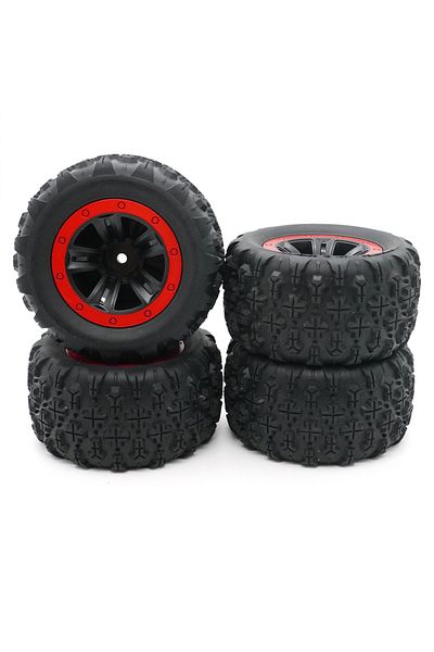 Choice 4PCS 7009R RC Car Tires 85mm Skidproof Rubber Wheel Tires for SCY 16101 16102 16103 Pro MJX Hyper Go