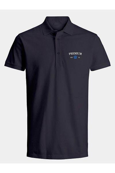 Jack & Jones Tricou polo pentru bărbați Jack Jones 12259678 Bleumarin