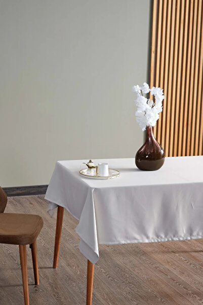 Miabella Home Satin Tablecloth, Authentic, Modern, Matte Satin Tablecloth, Easy to Clean, Rectangular 140x180 Cm