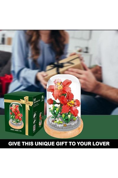 OBRO DIY building block set for adults, cryogenic flower bouquet, 565 pieces