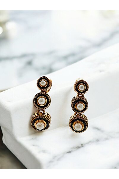 FUYA JEWELLERY Üçlü Taş Küpe