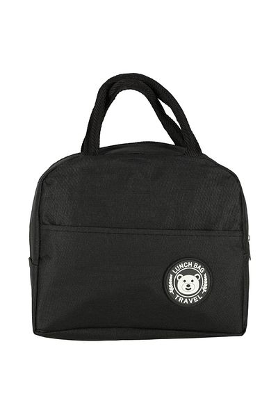 zola Geanta termoizolanta, pentru pranz, cu maner de transport, impermeabila, 24x19x12.5 cm, neagra