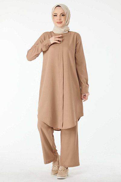 TOFİSA Tunic Trousers Beige - 13122