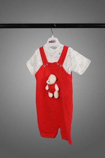 million babies Summer Baby Outfit with Cute Teddy Bear Detail 0-3 Months 3-6 Months 6-9 Months Baby Set