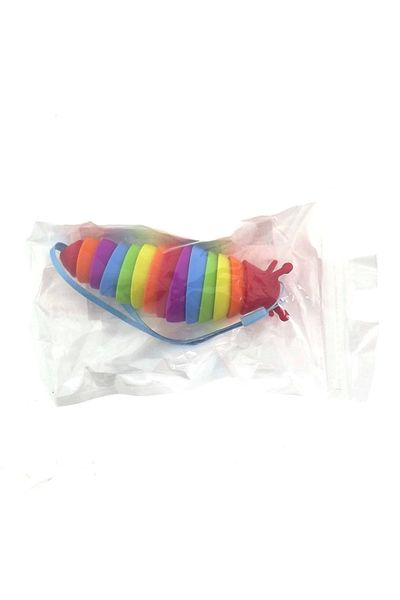 storeks Curly Colorful Plastic Snail Keychain Red