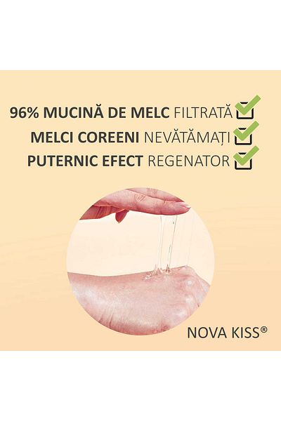 NOVA KISS Ser facial puternic cu 96% secreție de melc filtrată, NOVA KISS® Snail 96 Power Serum, 100 ml