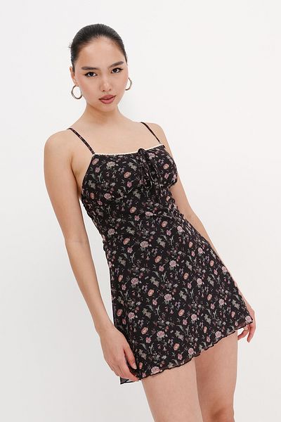 Addax Floral Print Mini Dress E17297