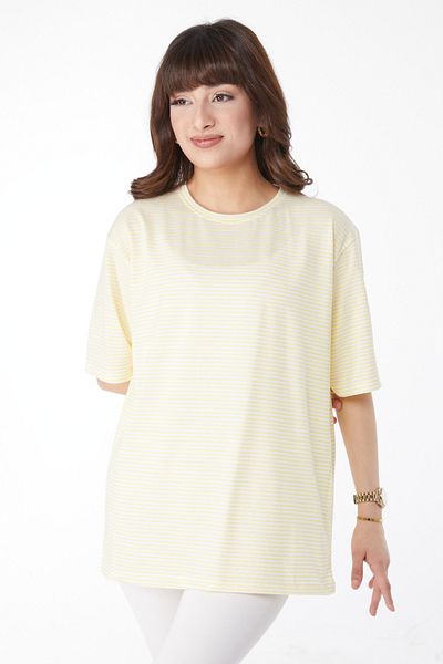 TOFİSA Striped T-Short Sari - 25119