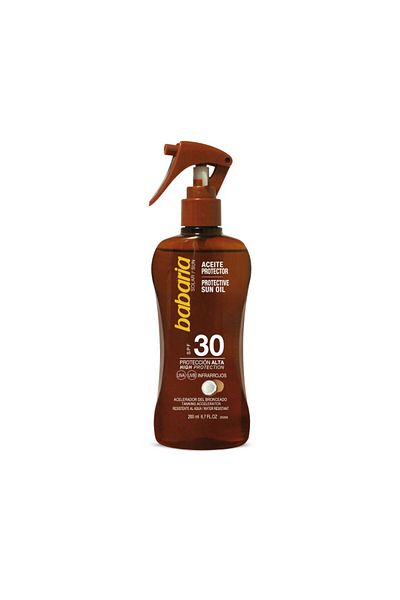 Babaria Sunscreen oil SPF30 & tanning accelerator spray, Coconut, Babaria, 200 ml