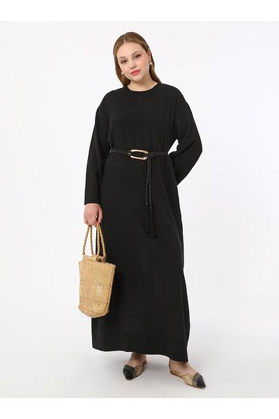 ALİA Plus Size Aerobin Dress - Black - Alia