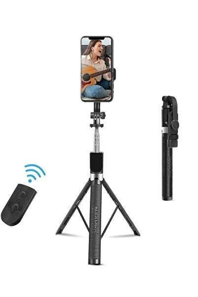 The Wlue Bluetooth Kumandalı Ayaklı Selfie Çubuğu / 170cm Profesyonel Kullanım /