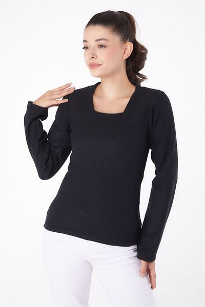 TOFİSA Guler pătrat Badi Black - 26214