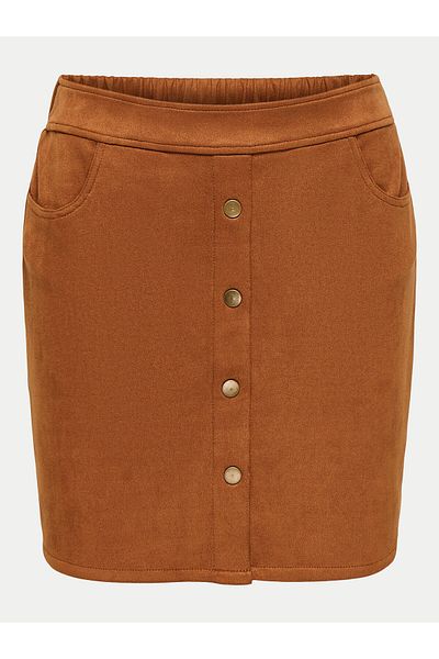 JDY Women's Faux Leather Skirt 15347600 Brown