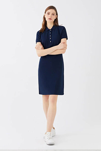 Fashion Friends Polo Neck Navy Blue Women's Dress 25Y0499K1