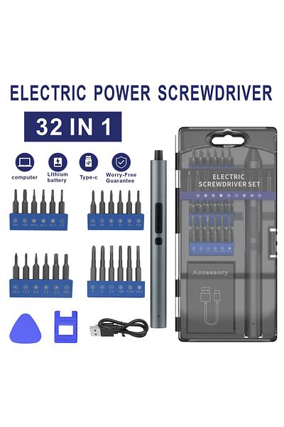 ATOUR ATOUR 32-in-1 Multi-Purpose Electric Screwdriver with Lithium Battery and Type-C Charging for Precise Maintenance