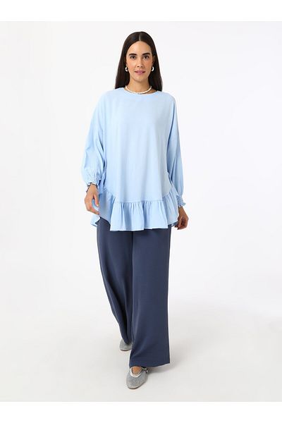 Benin Tunic with Flywheel Detail - Baby Blue - Benin
