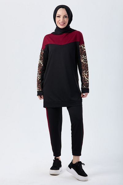 TOFİSA Tunic Trousers Claret Red - 11182