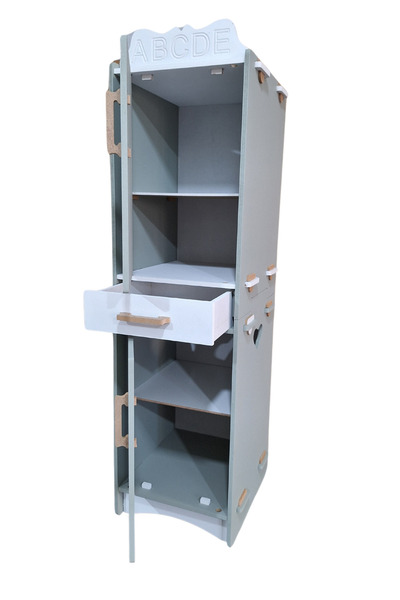 hedefixtoys Wooden Toy Refrigerator |   Educational Role Play Cabinet |   93X25X27 cm