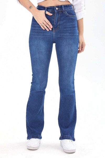 TOFİSA Cotton Flare Lycra Jeans Dark Blue - 23660