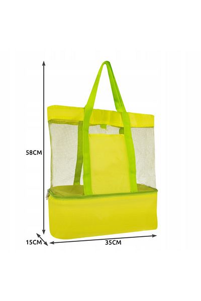 zola Geanta pentru plaja, 2 in 1, cu strat termoizolant, 20 l, 58x15x35 cm, verde