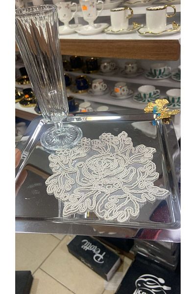 Home Decorative Guipure Lace Coffee Cocktail 6-Piece Presentation Napkin