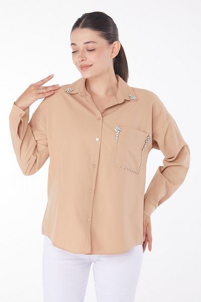 TOFİSA Stone Shirt Mink - 25909