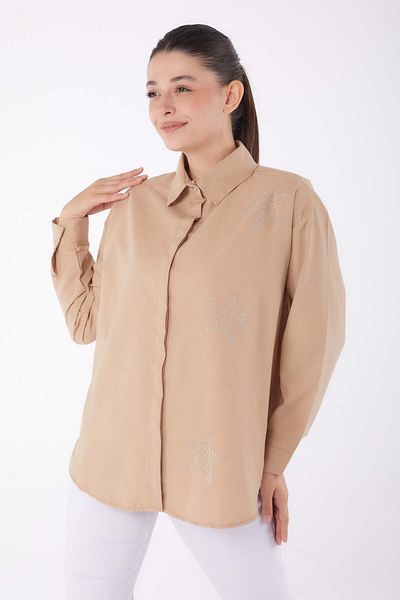 TOFİSA Star Stone Shirt Mink - 13255