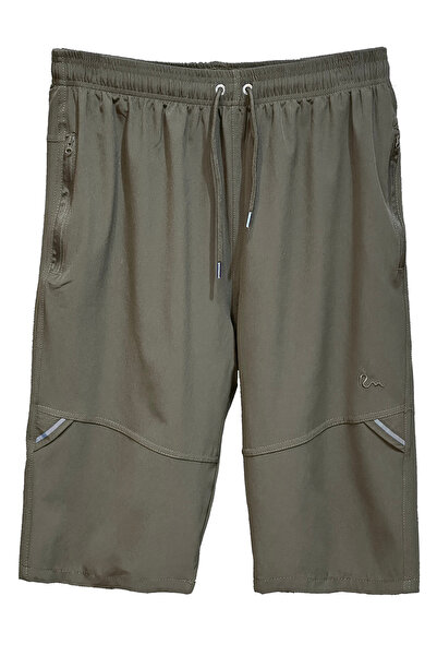 Remsa Mayo Reverse Zipper Men's Shorts Swimwear Rks-08 Khaki