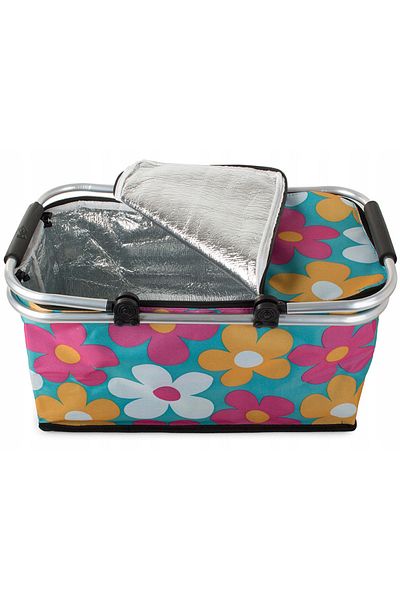 zola Geanta termica picnic, depozitarea alimentelor, manere, plastic/aluminiu, multicolora, 48x28x22 cm